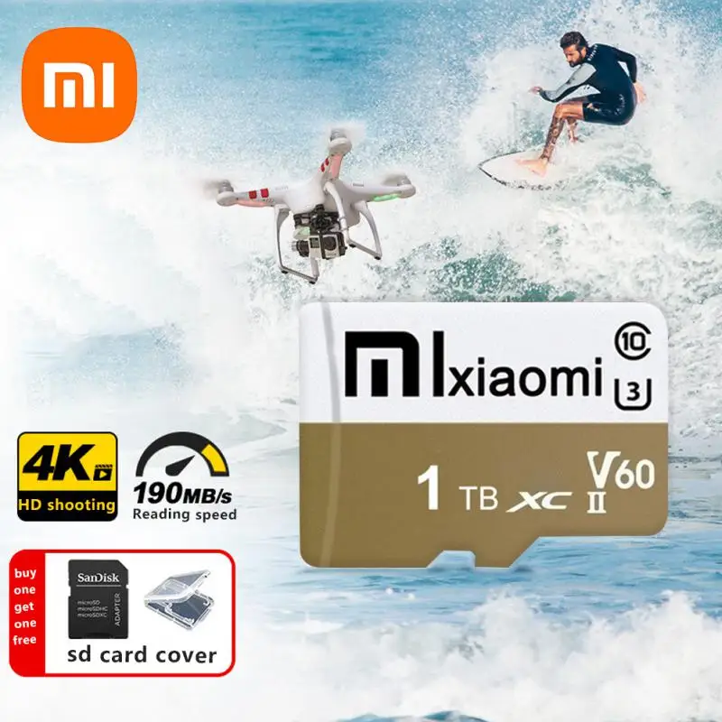 XIAOMI-tarjeta Micro TF SD De 100 MB/S, tarjeta De Memoria Flash Pro Select De alta velocidad, 2TB, 1TB, 128GB, 256GB, para teléfono/cámara