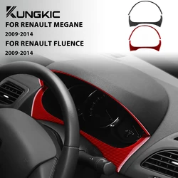 Real Soft Carbon Fiber For Renault Fluence Megane 2009 2010 2011 2012 2013 2014 LHD RHD lnstrument Strip Sticker Accessories