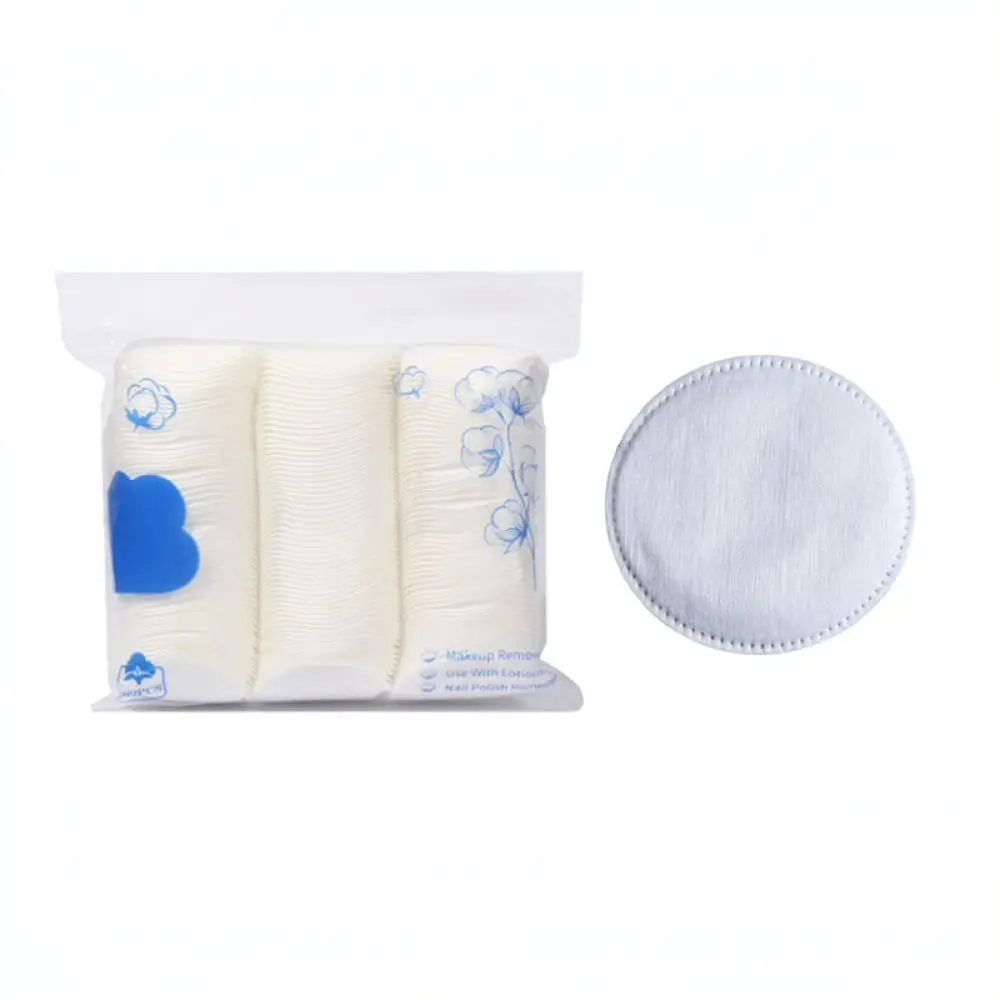 High Absorbency Cotton Facial Wipes Three Layer Makeup Remover Pad Soft Embossed Cosmetic Tool For Daily Routine Skin Care
