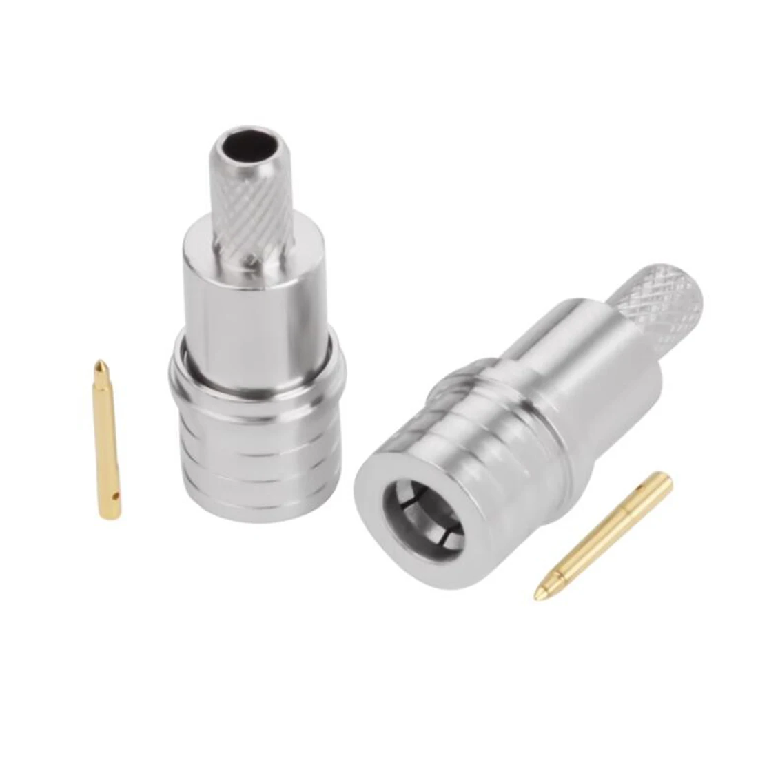 1pc QMA Male Plug Female RF Coax Connector for RG58 RG400 RG142 Cable Nickelplated NEW