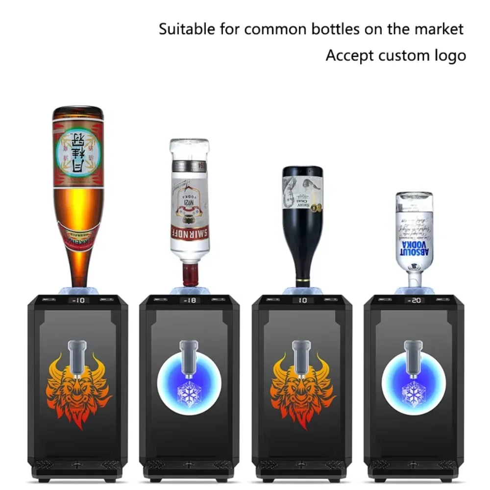 Mini Portable Vodka Whisky Shot Wine Chiller Single Bottle Liquor Beverage Cooling Machine