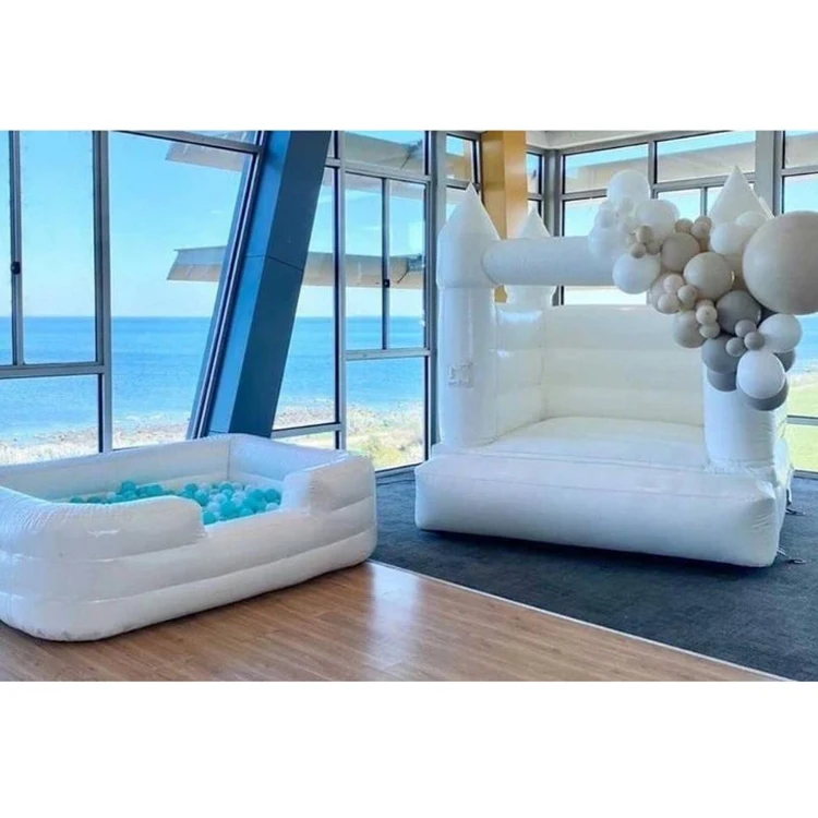 

Commercial adults kids inflatable white bounce house wedding bouncy castle bouncer jumping castle inflatable for sale