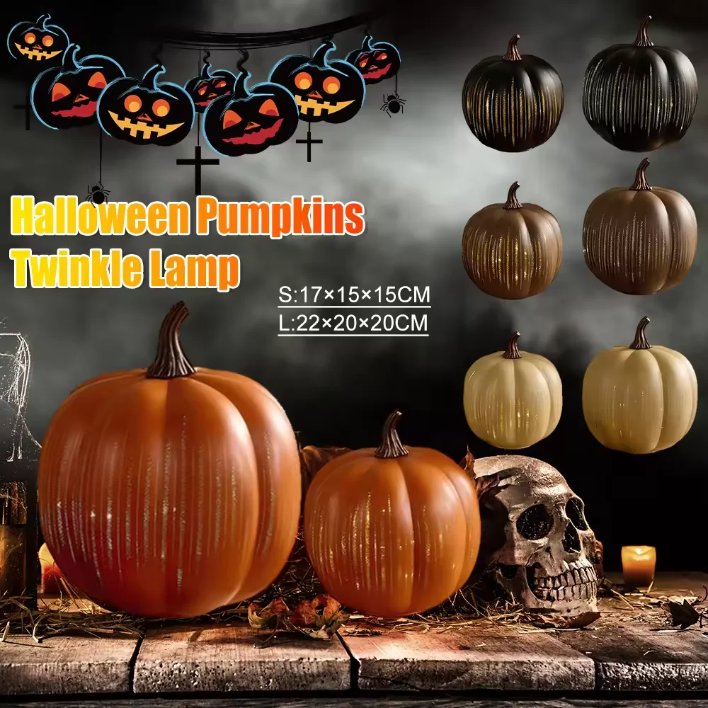 

Светодиодная мерцающая лампа в виде тыквы на Хэллоуин, звездная ночь, светодиодный сказочный свет, тыквы, ночные огни, домашнее праздничное освещение, украшение на Хэллоуин