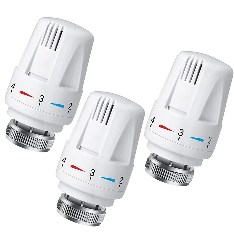 

3Pcs Thermostatic Radiator Valve M30 X 1.5 Thermostatic Valve Head Standard Radiator Valve Replacement Head