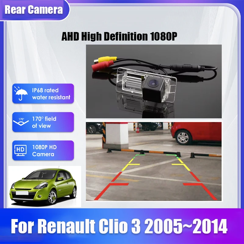 Car Reverse Rear View Camera For Renault Clio 3 2005~2014 CCD Full HD Night Vision Backup Parking Camera Thickening & Upgrading