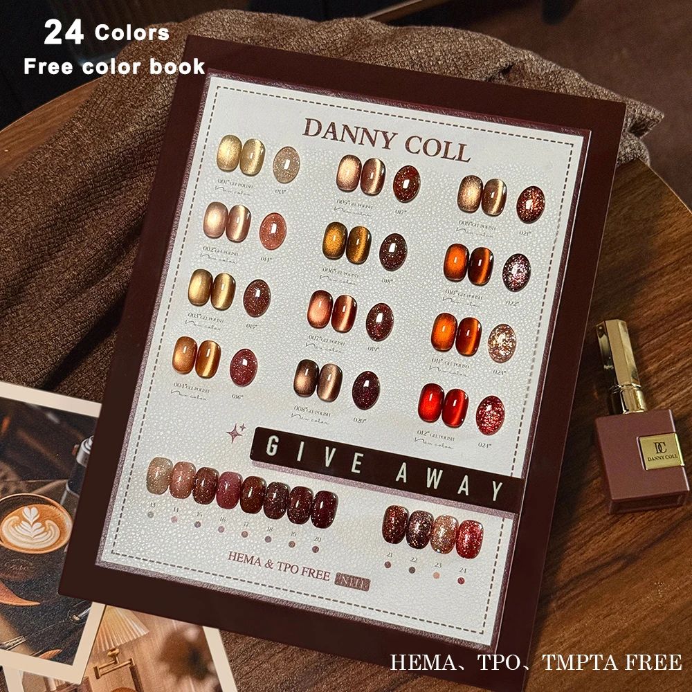 DANNY COOL High End Brown Cat Eye Gel Polish Gel Nail Polish Set Long Lasting Soak Off Gel Polish Nail Kit Nail Salon Profession
