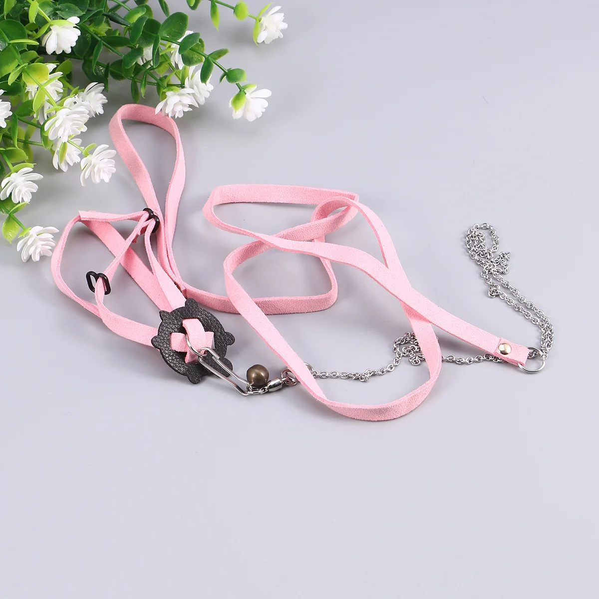 

Adjustable Pet Harness Leash for Turtle Lizard Reptile Training Walking Faux Comfortable Skin Safe Drag Ring Finger Loop