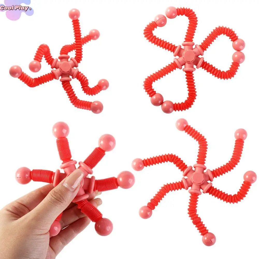 

Transformable Fingertip Gyros Toy Parent-Child Interactive Fidget Spinner Toys Fidget Novelty Pop Tubes Toy Kids Gifts