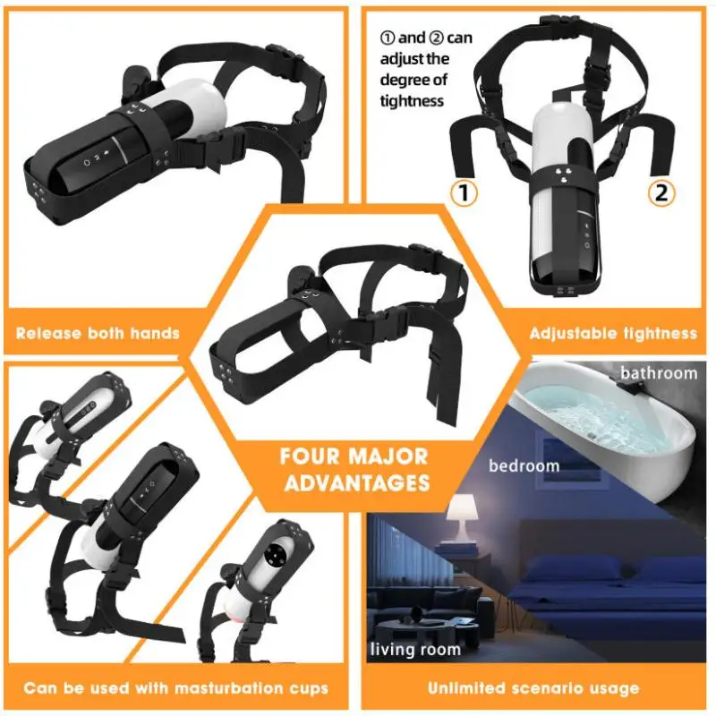 For Men Hands-Free Comfortable Stable Masturbation Device Support Frame Enhanced Pleasure Adjustable Wearable Aircraft Cup Stand view 3