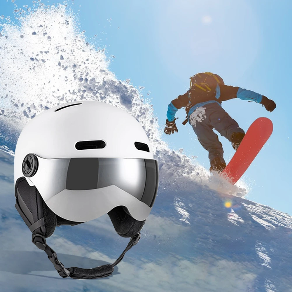 Zimowy kask narciarski Kask snowboardowy z goglami Kask śnieżny Obudowa ABS Ochronny hełm ochronny z pianki EPS dla mężczyzn Kobiety Młodzież