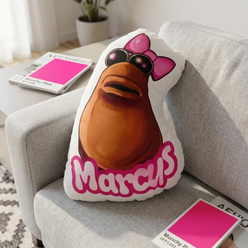 Gaslight Gatekeep Girlboss Marcus the Worm Funny Meme Pillow Hello Robert Shaped Pillow Stuffed Animal Throw Pillow Cushion
