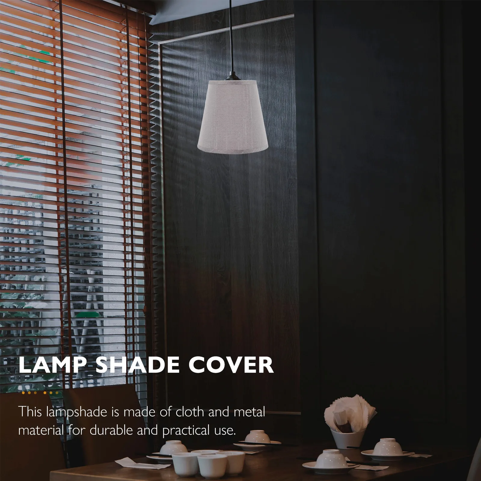 3-個のクリップオン布製ランプシェード丈夫な金属フレーム簡単に取り付けられるランプシェードカバーテーブルフロアランプ用暖かい部屋の雰囲気を演出します