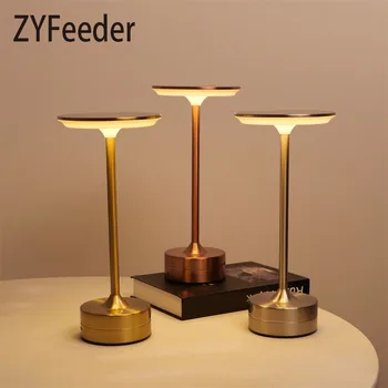 Led de carregamento sem fio lâmpada em forma de i lâmpada de mesa recarregável luz de leitura usb recarregável toque três tons luz de mesa sem plug