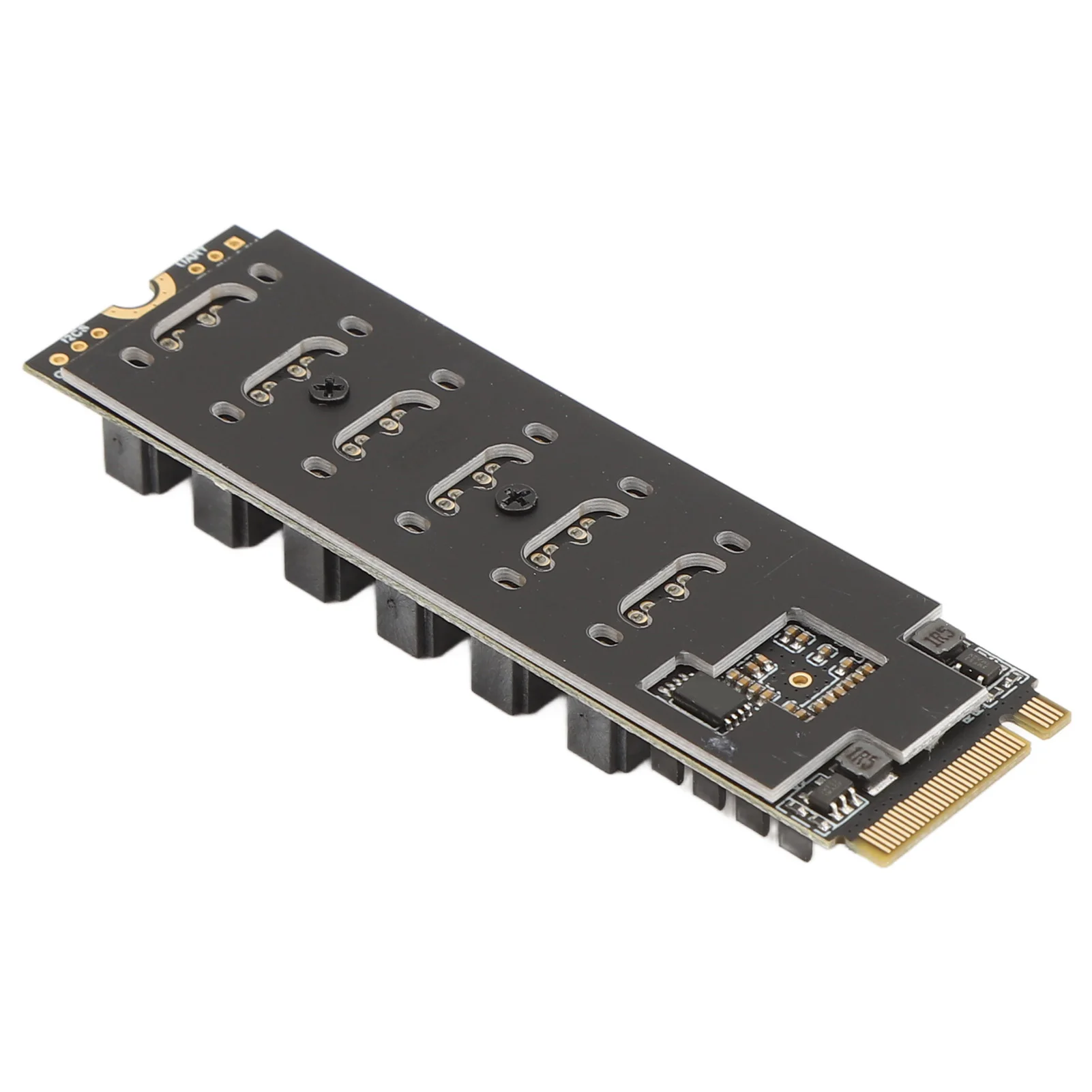 M.2 to SATA3.0 Adapter Card 6Gbps High Speed ASM1166 M.2 PCIE to SATA Expansion Card with Smart Indicator