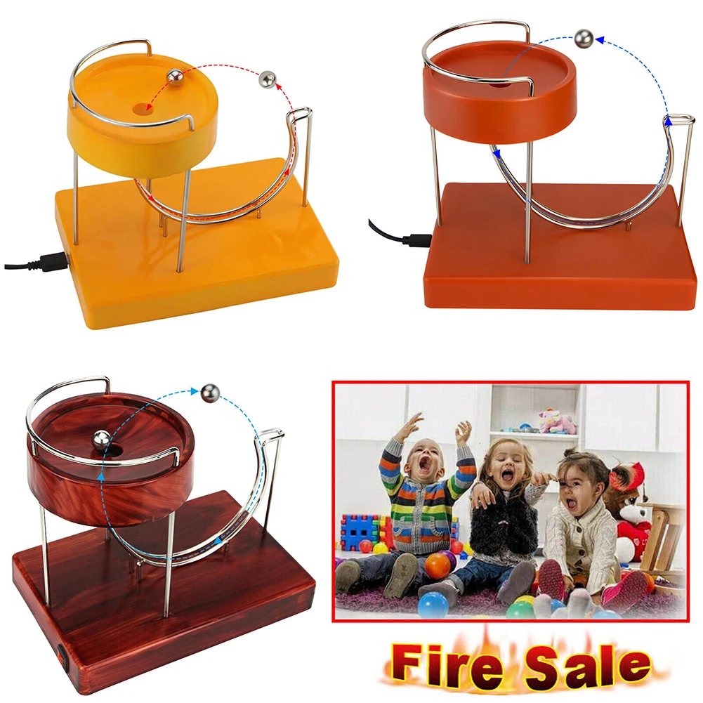 Science Art Motion Machine Sculpture for Office and Home Table Providing Interactive Demonstration of Mechanical Physics