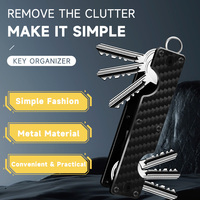 Compact Key Organizer Key Chain Key Case Minimalist Pocket-Sized Car Key Holder for Keyring Keychain Loop Piece
