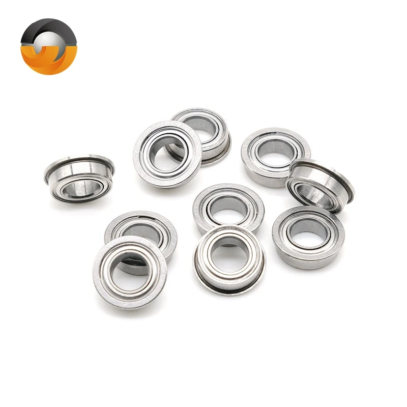 10Pcs FR144ZZ Flanged Ball Bearing 3.175x6.35x2.779mm 1/8