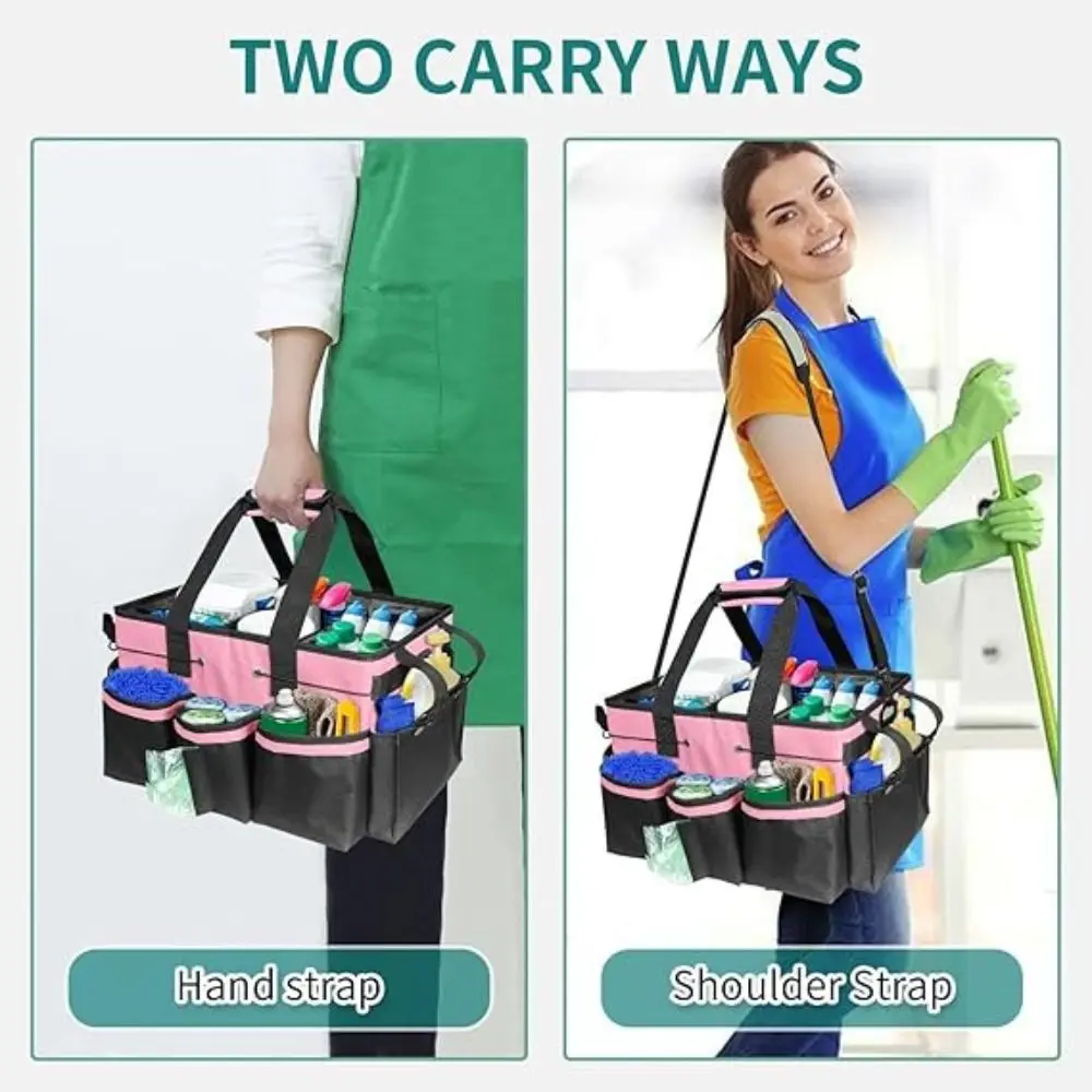 Durable Sturdy Fabric Cleaning Tool Storage Bag Handheld Handles Comfortable Crossbody Straps Portable Organizer Backpack