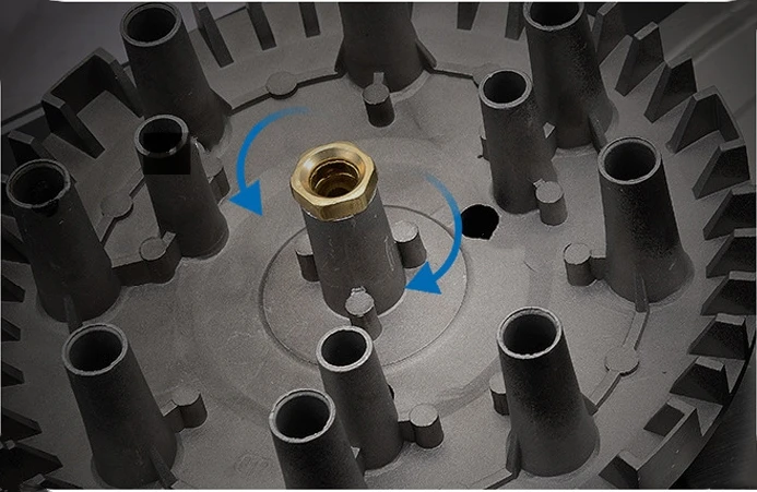 Portable Electric 5.2kW Single Gas Stove Energy-Saving Flameout Protection Household Nine Head Burner Stainless Steel Countertop