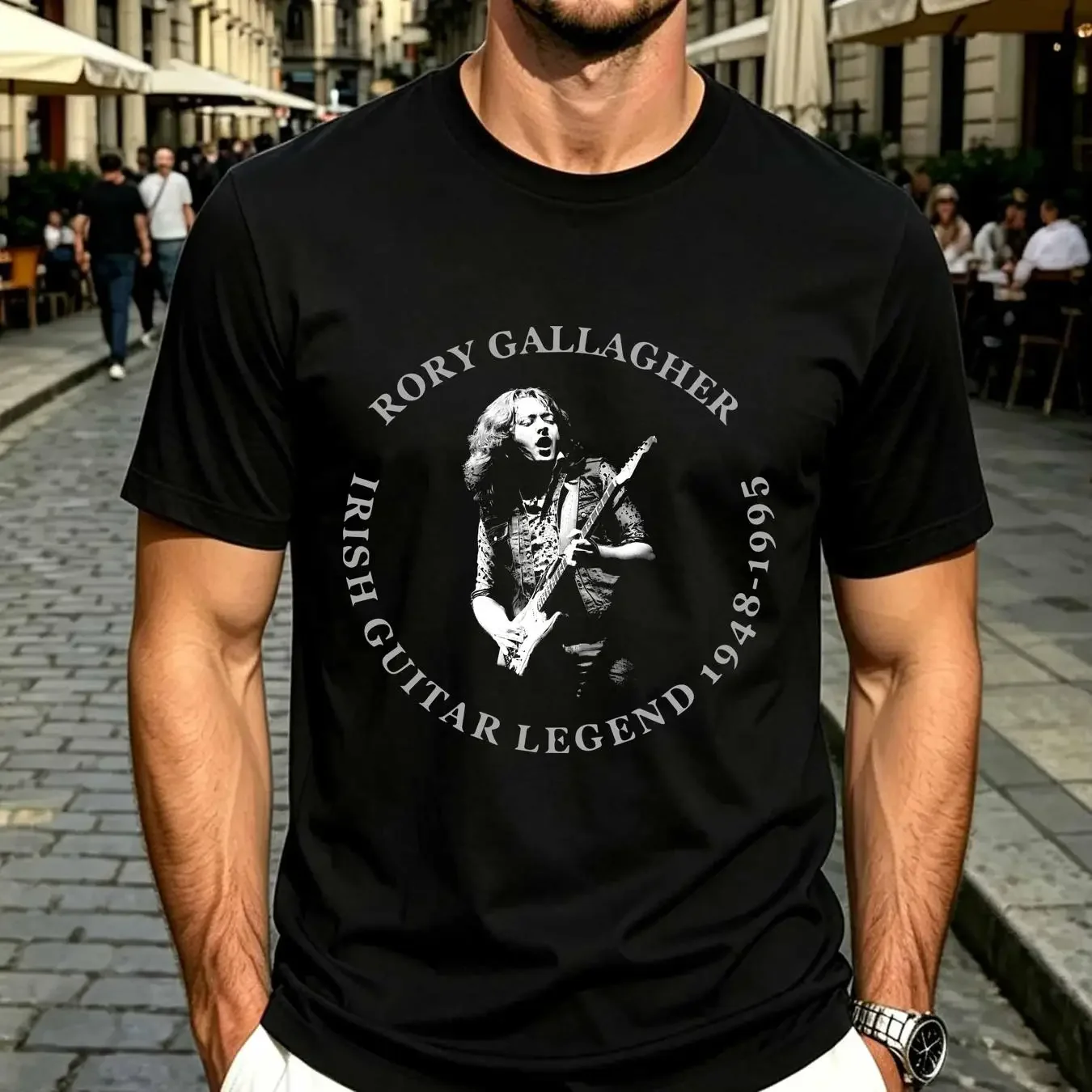 washed T Shirt Rory Gallagher Irish Guitar Legend Ballyshannon Classic Crewneck long or short sleeves vintage Washed Unisex
