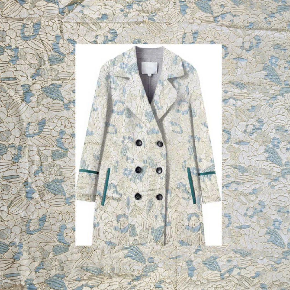 

Жаккардовая ткань с тиснением в дворцовом стиле для шитья своими руками, ветровки, юбки, костюмы для выступлений, парча, модная одежда, ткань