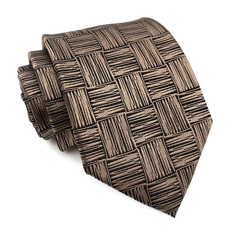 

New autumn and winter neckties, men's formal attire, suit shirt, basic wear, matching accessories, coffee brown pattern, 8CM