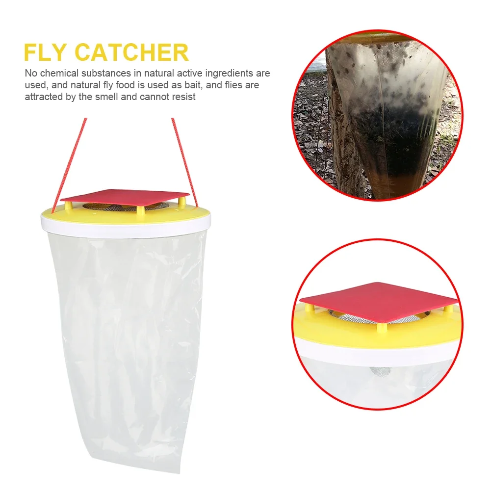 1-10pcs Hanging Fly Catcher Trap Insect Bug Killer Flies Catching Bag for Outdoor Farm Fly Trap Control Garden Flycatcher