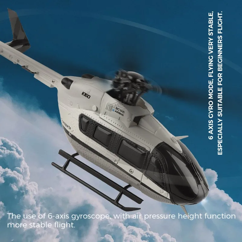 Wltoys K160 RC هليكوبتر 2.4G 4CH 6-محور الدوران فرش السيارات نقل الطائرة التحكم عن بعد Flybarless بلاك هوك ألعاب الطائرة