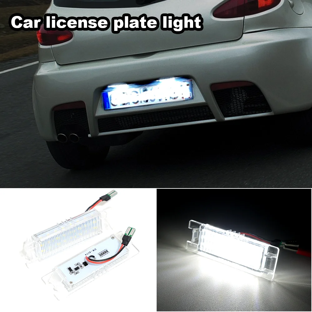 2PCS White LED License Plate Lights For Alfa Romeo 147 156 159 166 Brera Bj Giulietta Type 940 MiTo Ab Bj Romeo GT Bj Spider 939