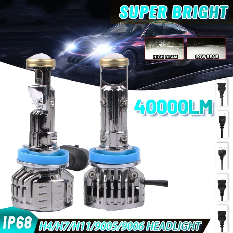 

Y9 Pro Mini Headlights Bulb LED Canbus Auto H7 Fog Lamps Projector Lens H8 H9 H11 9005 9006 Car Hi/Lo Beam Light 120W 6000K