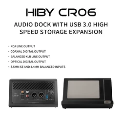 HiBy CR06 HiFi Digital Audio Player Dock For DAPs Home Audio Headphone System  Desktop Amplification 4 Outputs 3.5/4.4mm Input