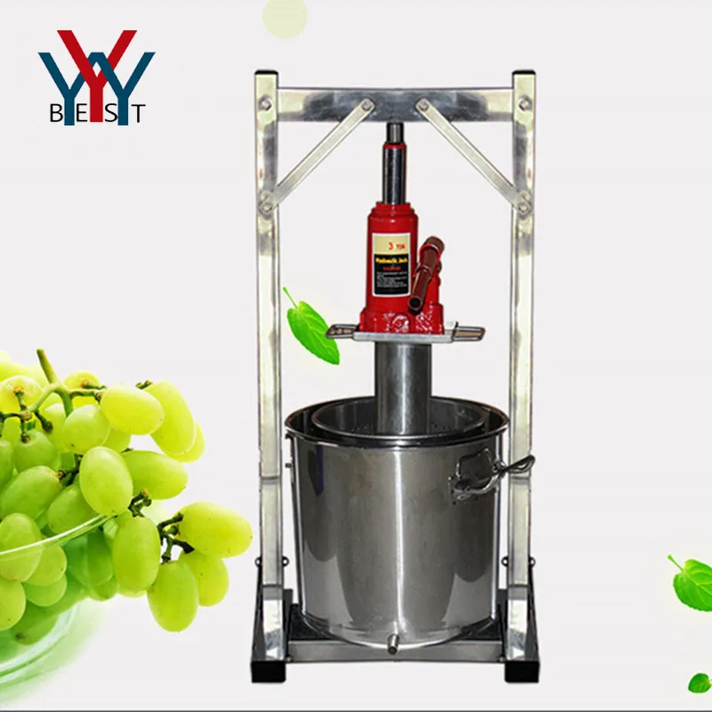 Grape press food grade stainless steel fruit crusher juice lees press filter juice slag separator