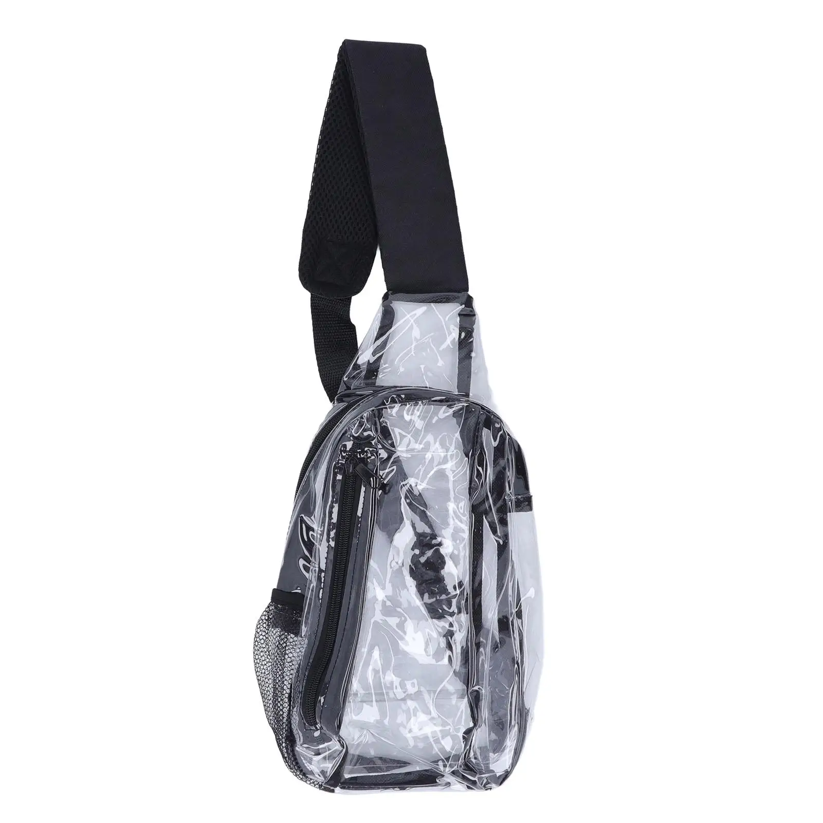 Transparent PVC Sling Bag Waterproof Clear Shoulder Backpack for hiking 