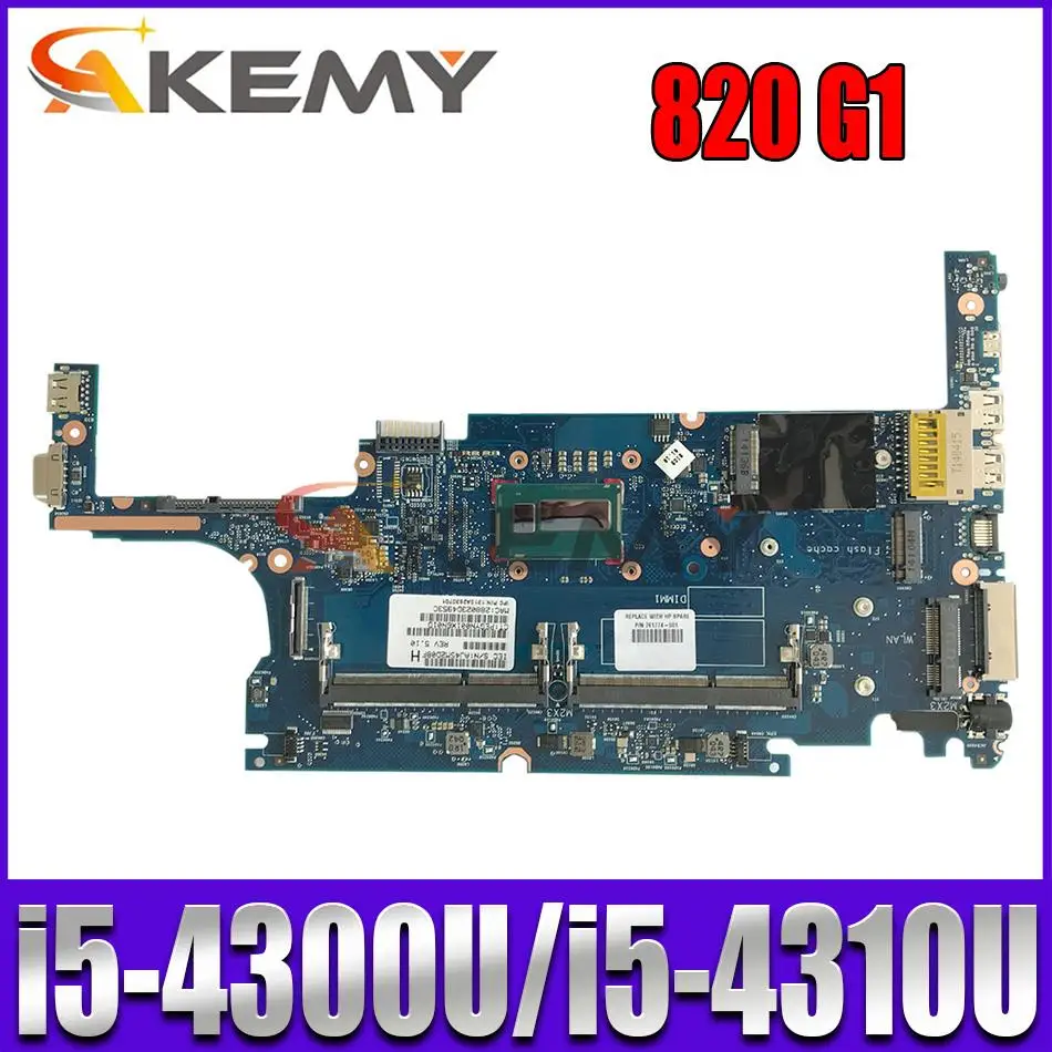 

Материнская плата для ноутбука HP 820 G1 6050A2630701 i5 i7 4-го поколения 802496-0C1 778829-001 731066-601 802499-001 Материнская плата EliteBook