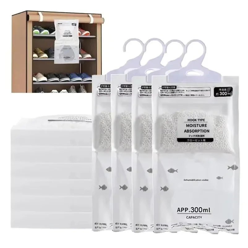 5/10Pcs Moisture Absorber Hanging Drying Clothes Dehumidifier Wardrobe Dehumidifier Dry Bag Desiccant Moisture Absorption