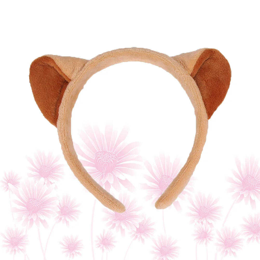 Bandeau de sauna en forme d'oreilles de chat, 1 pièce, accessoire pour fête, cosplay, performance, marron clair