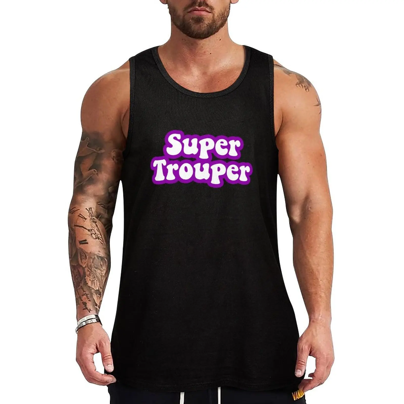 super trouper Tank Top Sleeveless T-shirt vest for men t-shirt for men