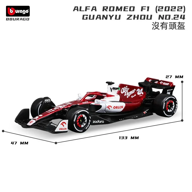 Bburago 1:43 Mercedes W14 Red Bull RB19 Ferrari SF23 Alpine A523 Alfa C43 F1 Model Formula Car Static Simulation Diecast Racing