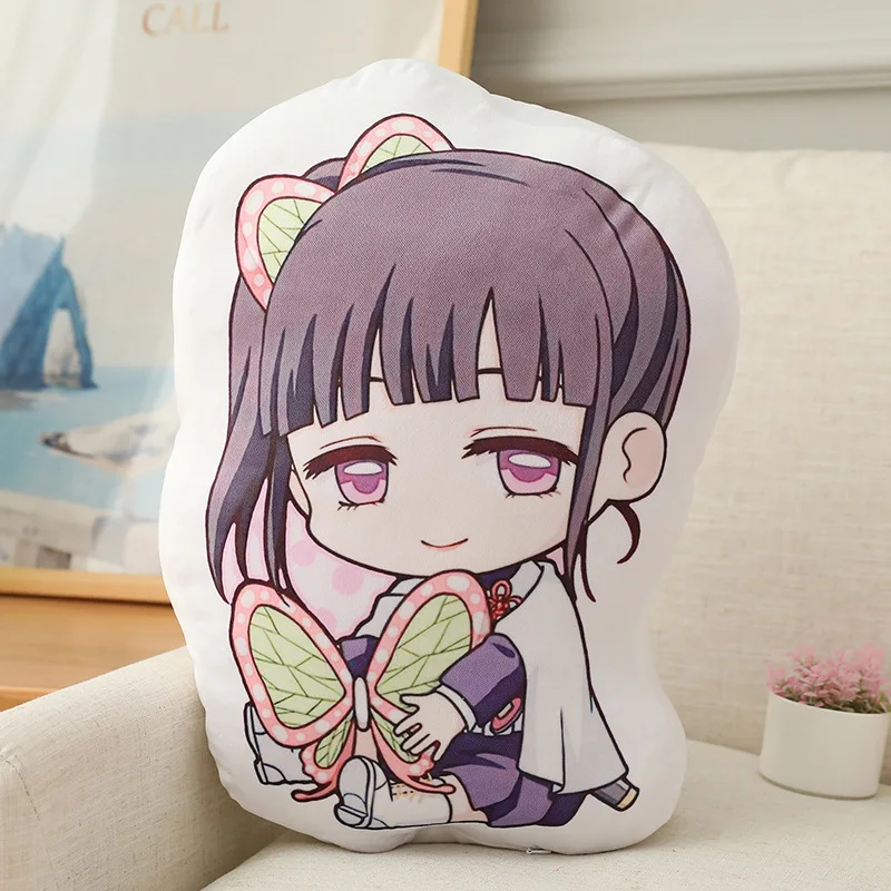 Kawaii Demon Slayer Nezuko Cuddly Toy Anime Tanjirou Pillows Doll Cute Shinobu Sofa Cushions Stuffed Doll Pendants 12CM 45CM