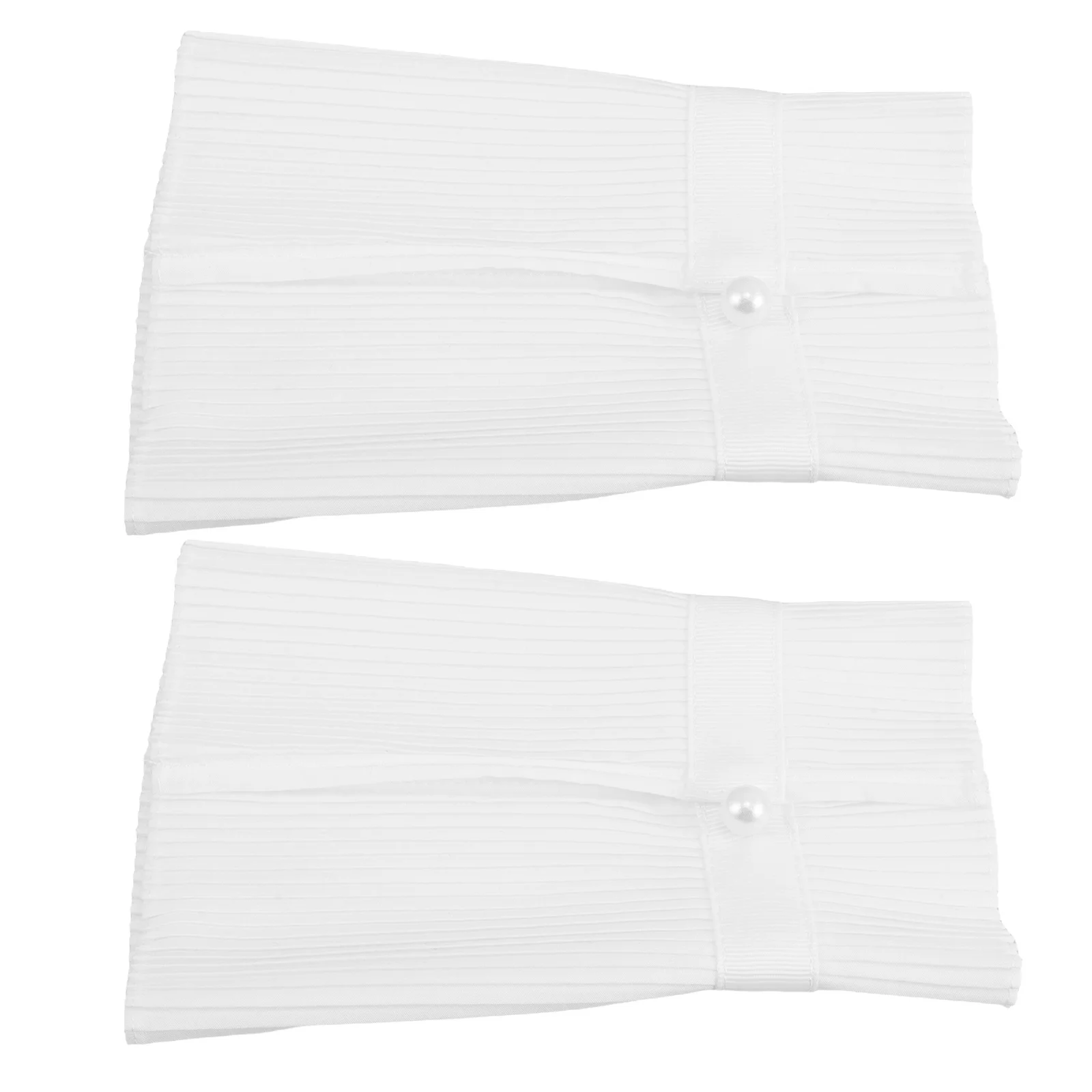 1 пара женских манжет с искусственными рукавами и жемчужными пуговицами, многослойные съемные манжеты с цветочными рюшами для свитера, блузки, пальто, мода