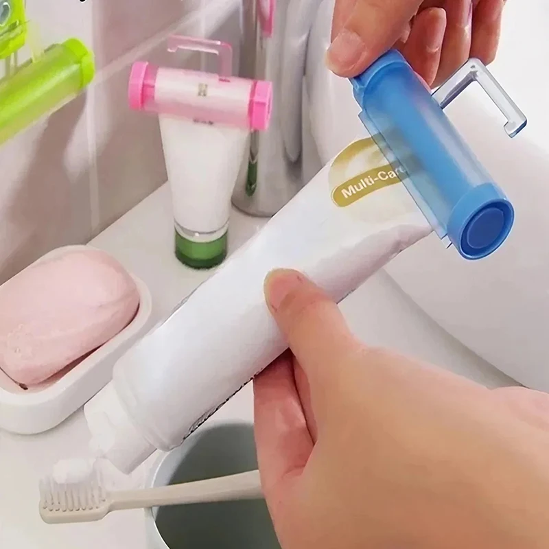 Multipurpose Rolling Tube Squeezer Tooth Paste Dispenser Sucker Holder Dental Cream Bathroom Squeezing Dispenser