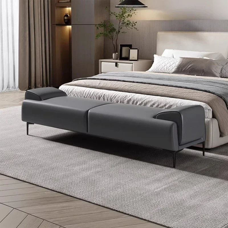 Nordic bedside stool simple cloakroom living room American sofa long stool velvet shoe changing stool light luxury bedroom bed