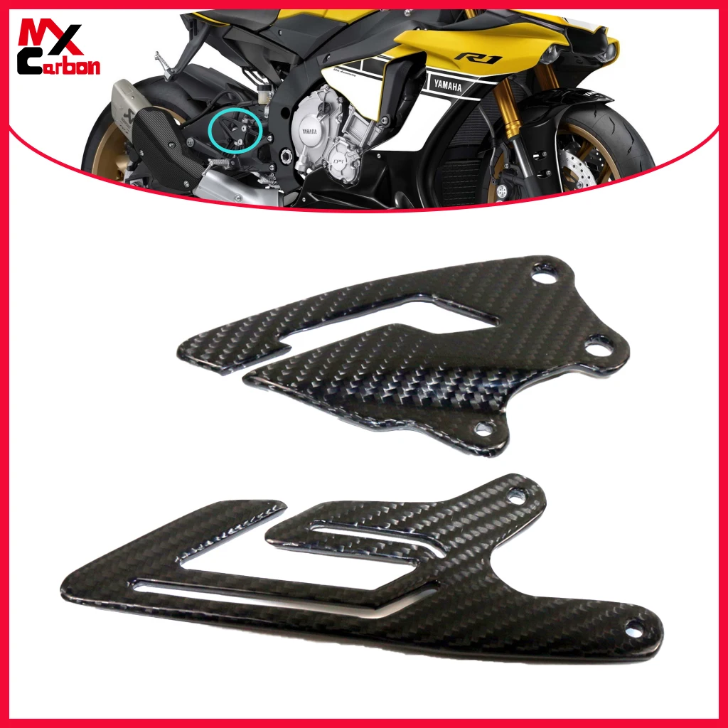 

Full Carbon Fiber Heel Plate Motorcycle Foot Guard Accessories For Yamaha R1 R1M 2015 2016 2017 2018 2019