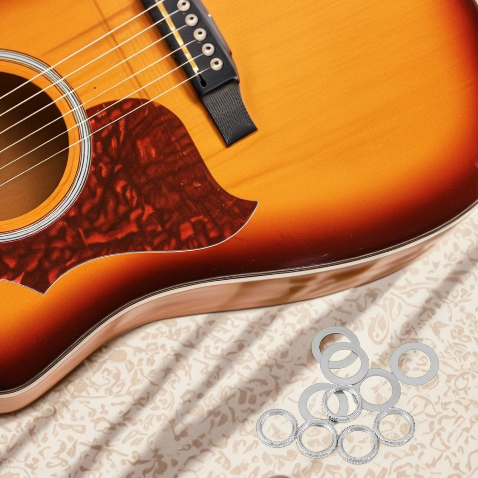 

10 Pcs Bass Head Shaker Gasket Guitar Nut Files Electric Parts Drum Pedal Hardware Saddle