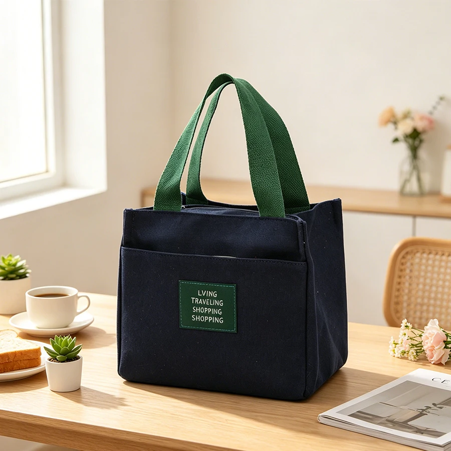 Canvas bag - New style handbag, lunch box, briefcase. Daily commuting, simple and versatile, single shoulder bag.