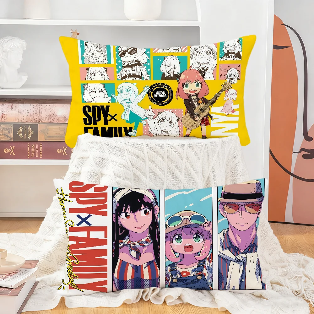 Manga S-spy X F-family Cushion Cover Rectangle Pillow Cover Home Sofa Living Room Dorm Bedside Hogar Pillowcase Party Gift
