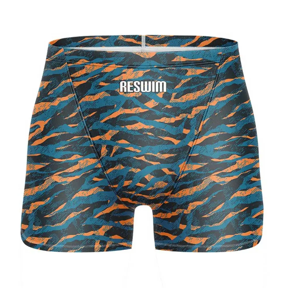 2024 Summer Men's Swim Jammer Endurance Athletic Training Swimsuit Beach Swimming Trunks Swimwear Jammers Tights Surfing Shorts