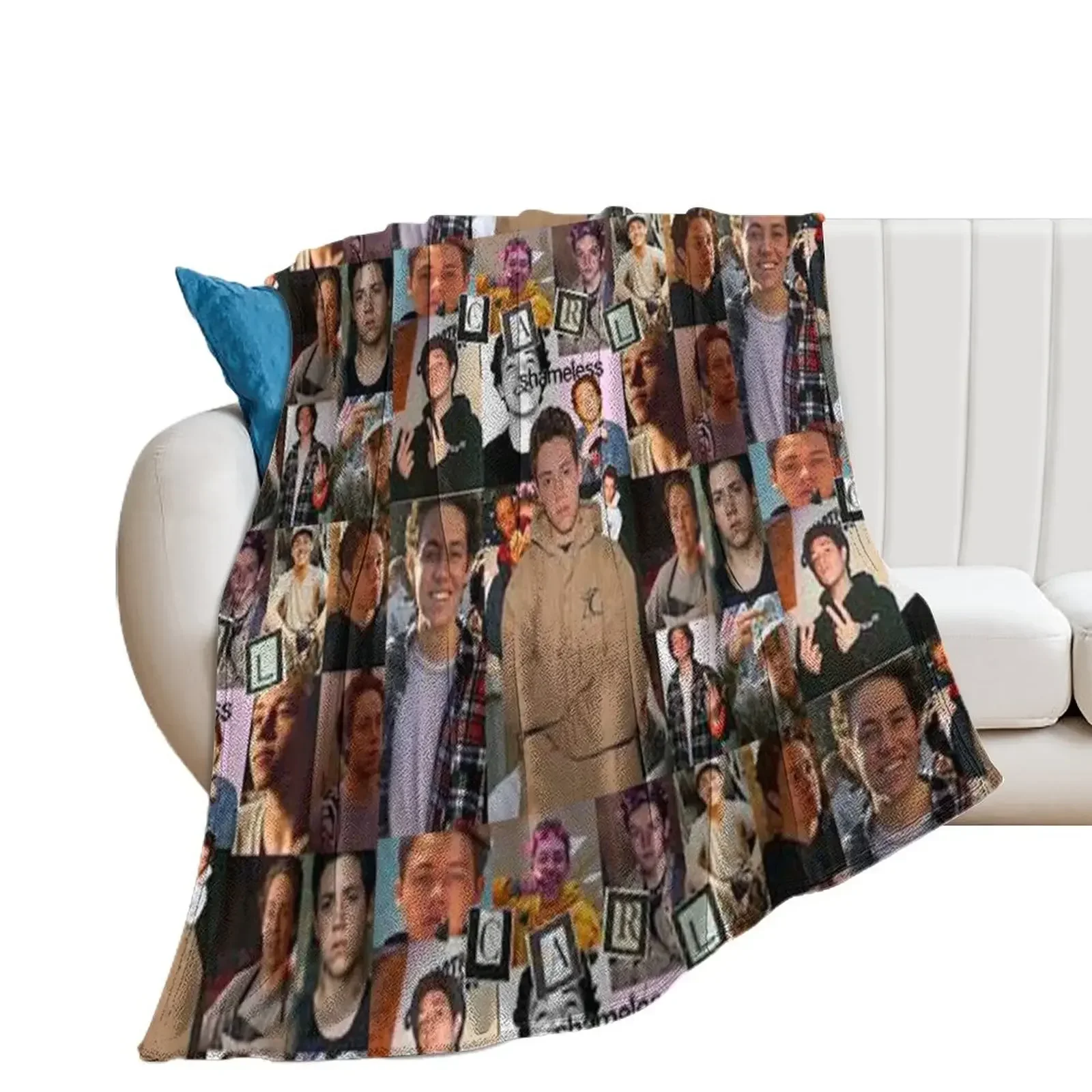 

Ethan cutkosky collage Throw Blanket Blankets For Sofas Nap Flannels Decorative Sofa Blankets