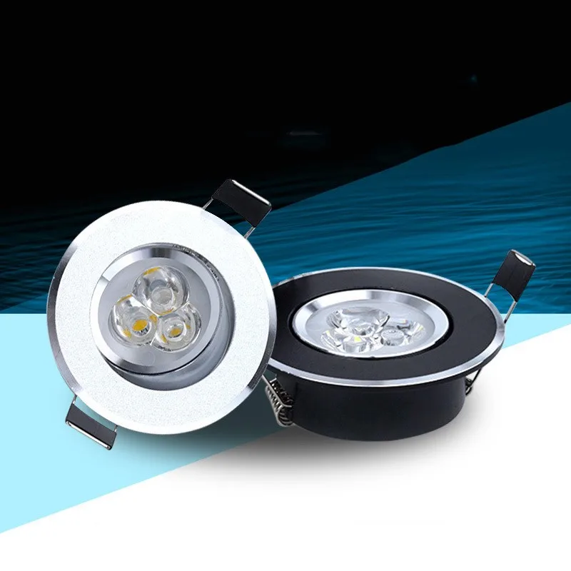 led mini down light 3W led spot light recessed lights ac85-265v ceiling light Aluminium 68mm