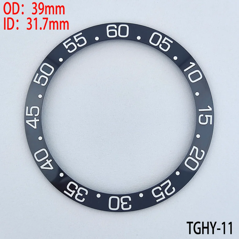 OD:39mm 40.7mm 41.5mm 42.9mm TGHY7-18 Watch Bezel TAG Sloping Luminousand non lumi Watch Ring Ceramic Bezel Insert Replacement